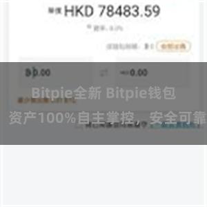 Bitpie全新 Bitpie钱包：资产100%自主掌控，安全可靠。