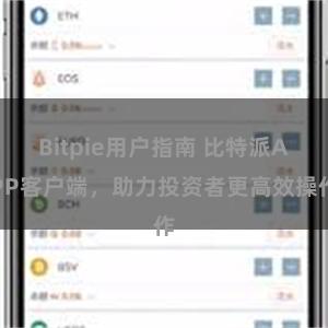 Bitpie用户指南 比特派APP客户端，助力投资者更高效操作