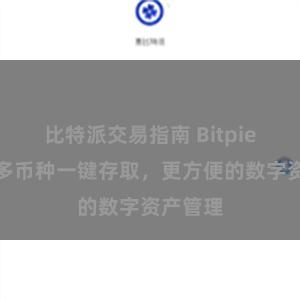 比特派交易指南 Bitpie钱包：多币种一键存取，更方便的数字资产管理