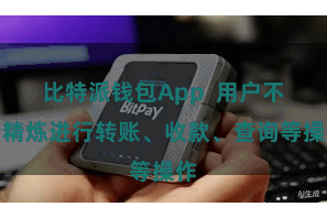 比特派钱包App  用户不错精炼进行转账、收款、查询等操作