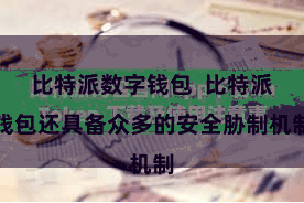 比特派数字钱包 比特派钱包还具备众多的安全胁制机制